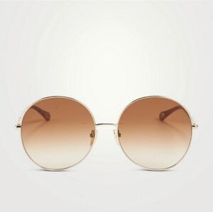 Chloe Round Gold Sunglasses